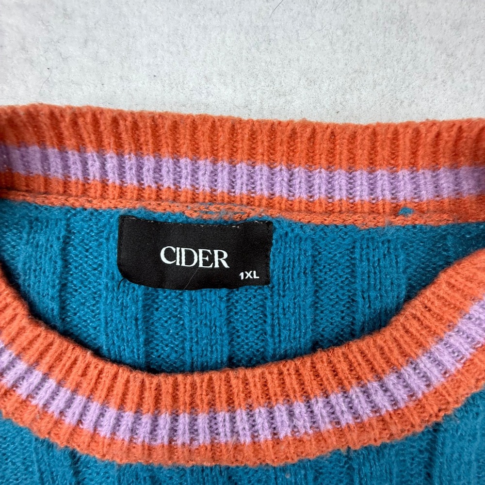 Cider Patchwork Cable Knit Sweater cozy boho Kidc… - image 2